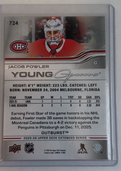 Jacob Fowler Young Guns Outburst — back