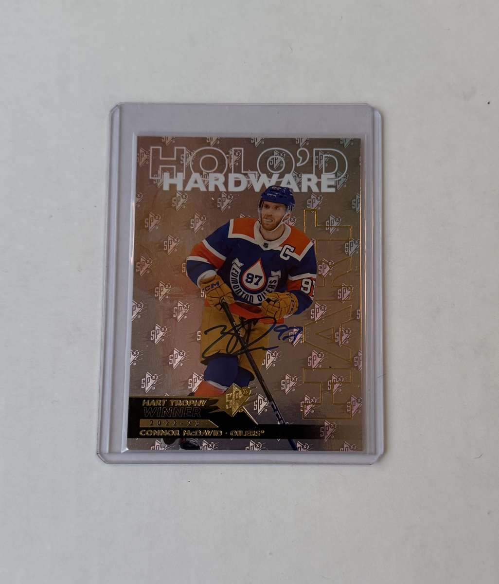 Connor McDavid Holo'd Hardware Gold Auto — front