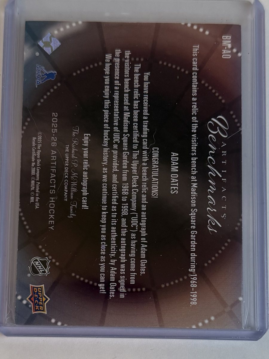 Adam Oates Artifacts Benchmarks Auto — back